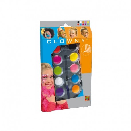 Farby wodne do malowania twarzy CLOWNY TRENDY - 10