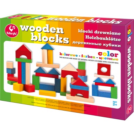 Klocki Drewniane Kolorowe
