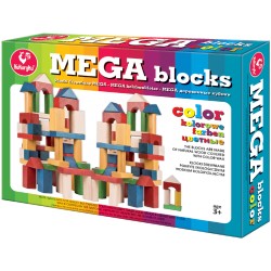 Klocki Drewniane Mega Kolorowe