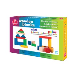 Klocki Drewniane Mini Kolorowe