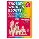 Klocki Drewniane w wózku Naturalne