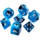 Komplet kości REBEL RPG - Dwukolorowe - Czarno-niebieskie
