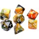 Komplet kości REBEL RPG - Dwukolorowe - Czarno-złote
