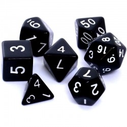 Komplet kości REBEL RPG - Matowe - Czarne
