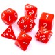 Komplet kości REBEL RPG - Matowe - Czerwone