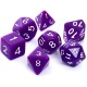 Komplet kości REBEL RPG - Matowe - Fioletowe