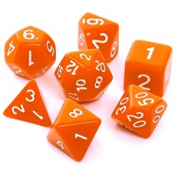 Komplet kości REBEL RPG - Matowe - Pomarańczowe