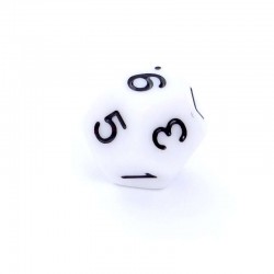 Kość REBEL matowa 12 Ścian - Cyfry - Biała