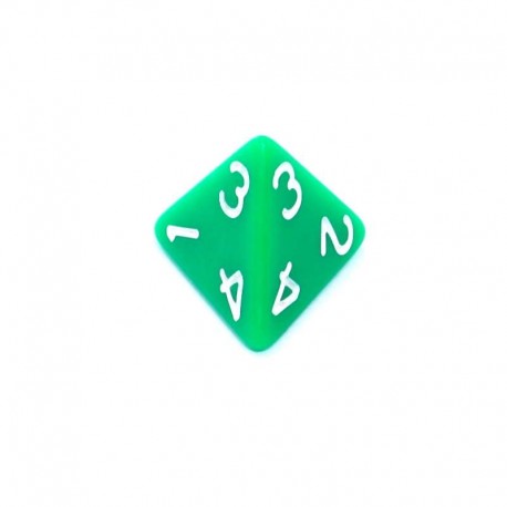 Kość REBEL matowa 4 Ściany - Cyfry - Zielona