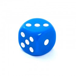 Kość REBEL matowa 6 Ścian - 16 mm - Oczka - Niebie