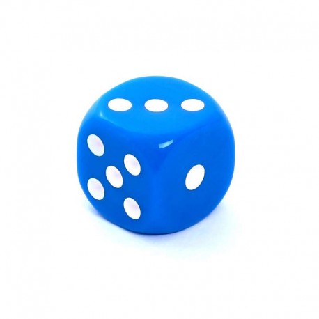 Kość REBEL matowa 6 Ścian - 16 mm - Oczka - Niebie