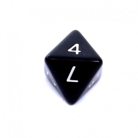 Kość REBEL matowa 8 Ścian - Cyfry - Czarna