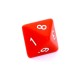 Kość REBEL matowa 8 Ścian - Cyfry - Czerwona