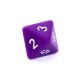 Kość REBEL matowa 8 Ścian - Cyfry - Fioletowa
