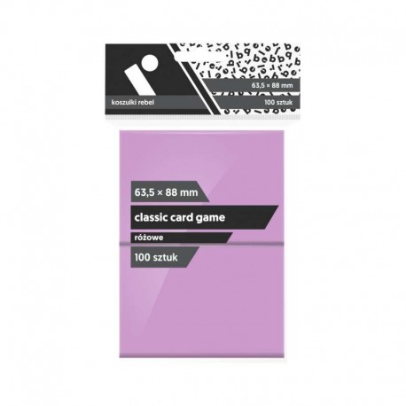 Koszulki Rebel (63,5x88mm) Różowe Classic Card Gam