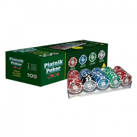 Piatnik Poker - 100 żetonów 14g