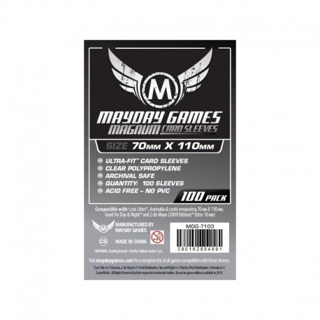 MAYDAY Koszulki Magnum Silver (70x110mm) 100 szt