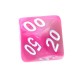 Komplet kości REBEL RPG - Dwukolorowe - Różowo-bia