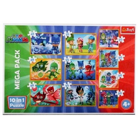 Puzzle 10w1 - Dzielni Pidżamersi