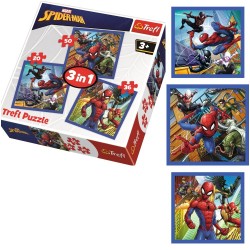 Puzzle 3w1 - Pajęcza siła Spiderman