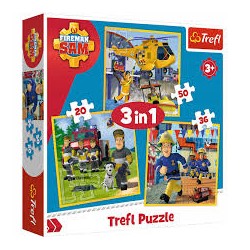 Puzzle 3w1 - Strażak Sam w akcji