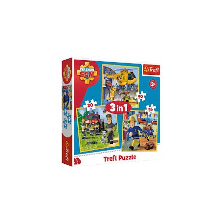 Puzzle 3w1 - Strażak Sam w akcji