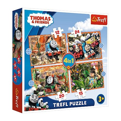 Puzzle 4w1 - Podróże po świecie pociąg Tomek