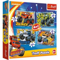 Puzzle 4w1 - Blaze i jego przyjaciele