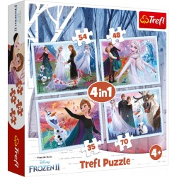 Puzzle 4w1 - Poczuj moc Frozen