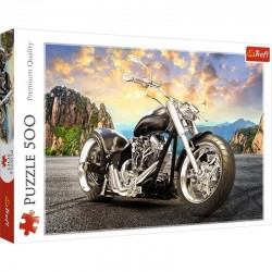 Puzzle 500 - Czarny motocykl