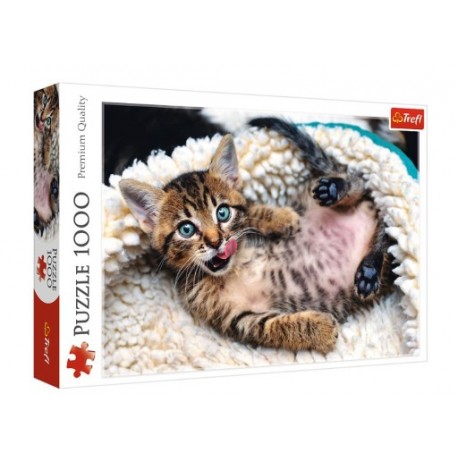 Puzzle 1000 - Wesoły kotek