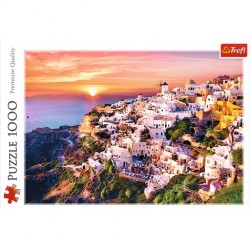 Puzzle 1000 - Zachód słońca nad Santorini