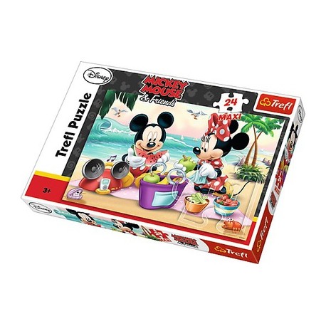 Puzzle 24 maxi - Piknik na Plaży myszka Miki