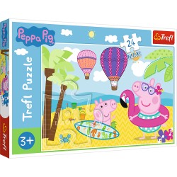Puzzle 24 maxi - Świnka Peppa na wakacjach
