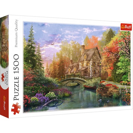 Puzzle 1500 - Chatka nad jeziorem