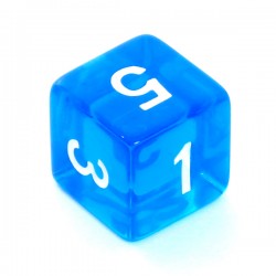 Kość kryształowa 6 Ścian-16 mm-Oczka- Niebieska