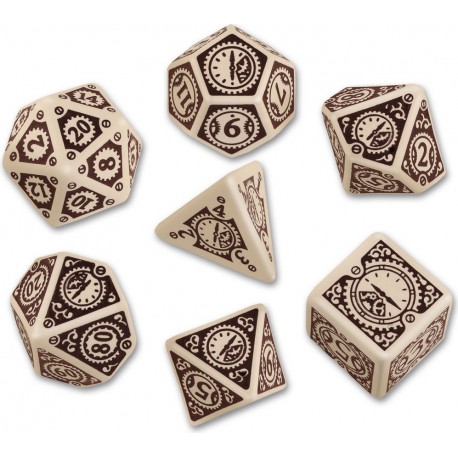 Komplet Steampunk - Clockwork - Beżowo-brązowy