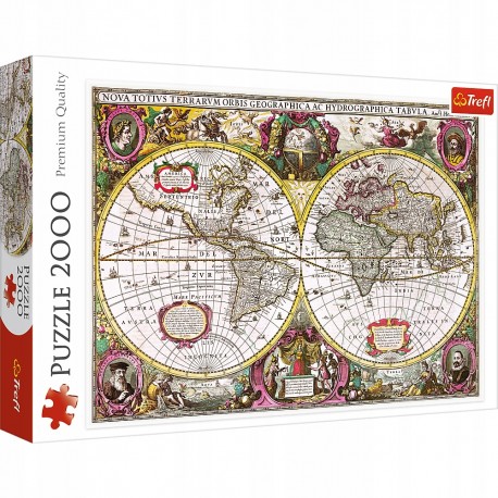Puzzle 2000 Mapa Ziemi