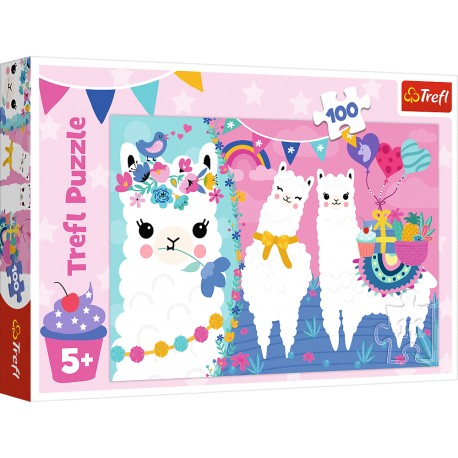 Puzzle 100 - Wesołe Lamy