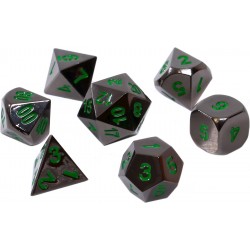 Komplet kości REBEL RPG-Metal Czar. stal z ziel.nu