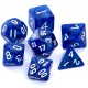 Komplet kości REBEL RPG - Perłowe - Ciemnoniebiesk